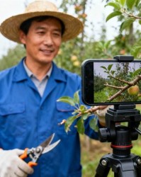 短视频助农：花前复剪技术直播带动农技普及