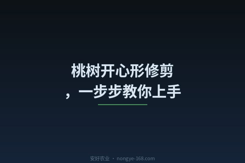 桃树开心形修剪，一步步教你上手